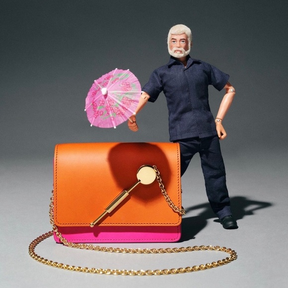 Sophie Hulme Orange and Pink Micro Cocktail Stirrer Bag Limited Edition - Picture 7 of 7